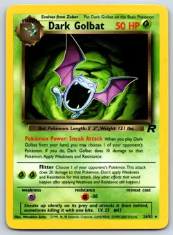 Dark Golbat (24) - Team Rocket 24/82 Pokemon Card LP - Image 1