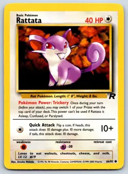 Rattata - Team Rocket 66/82 Pokemon Card LP - Image 1