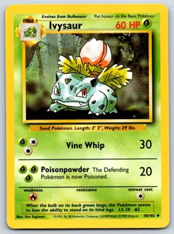 Ivysaur - Base Set 030/102 Pokemon Card LP - Image 1