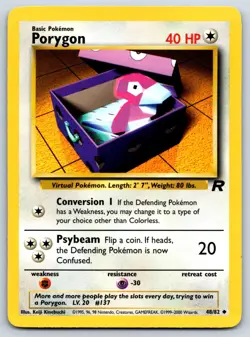 Porygon - Team Rocket 48/82 Pokemon Card LP - Image 1