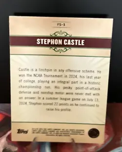 2024-25 Topps Chrome - Fresh Start Stephon Castle #FS-3 Pink Refractor (RC) - Image 2