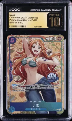 2025 ONE PIECE JAPANESE PROMO CARDS MINI-TIN VOL.2 #P-112 NAMI CGC 10 PRISTINE - Image 1
