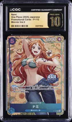 2025 ONE PIECE JAPANESE PROMO CARDS MINI-TIN VOL.2 #P-112 NAMI CGC 10 PRISTINE - Image 1