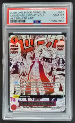 2025 One Piece Come On!! We'll Fight You!! Promo Alternate Art PSA 10 CG4 - Image 1