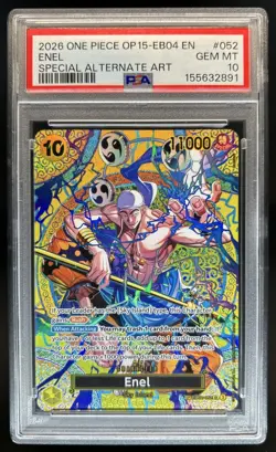 2026 One Piece Adventure on Kami's Island Enel Special Alt Art #EB02-052 PSA 10 - Image 1