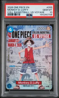 2026 ONE PIECE PROMOS #055 MONKEY D. LUFFY PSA 10 - Image 1
