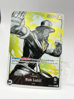 One Piece Pillars Of Strength Rob Lucci OP03-076 Alt Art Leader English NM - Image 3