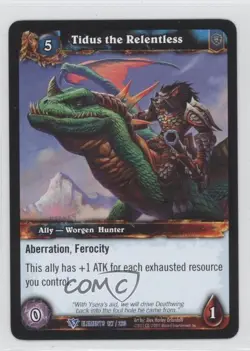 2010 World of Warcraft TCG: War of the Elements Tidus the Relentless #127 - Image 1
