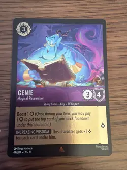 Disney Lorcana Winterspell (11) #49/204 Genie - Magical Researcher Foil - Image 1