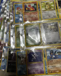 Vintage Non Holo Lot Pokemon TCG Moderate To Damaged 54 Cards Bends Dings Wear - Image 1