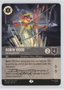 2025 Disney Lorcana - Whispers In The Well 10 Foil Robin Hood Ephemeral Archer - Image 1