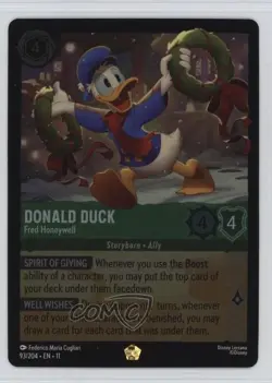 2026 Disney Lorcana Winterspell 11 Foil Donald Duck - Fred Honeywell #93 - Image 1