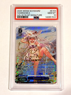 Weiss Schwarz Azur Lane 2 - Hammann II SP Signed Gold Signature PSA 10 ENG - Image 1