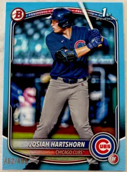 Josiah Hartshorn 2025 Bowman Draft Blue /499 1st - Image 1