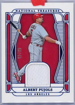 2025 Panini National Treasures Albert Pujols Material Blue /49 Angels - Image 1