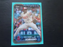 2024 Topps Aqua Jose Soriano Rookie 15 RC Los Angeles Angels of Anaheim Fanatics - Image 1