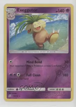 Exeggutor Reverse Foil Pokemon Sun & Moon Unified Minds #74 - Image 1