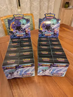 Pokemon Chilling Reign Lot Of 2 Empty Build & Battle Display Box No Packs/Cards - Image 1