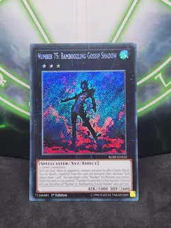 Yugioh Number 75: Bamboozling Gossip Shadow BLRR-EN032 Secret Rare 1st Ed NM - Image 1