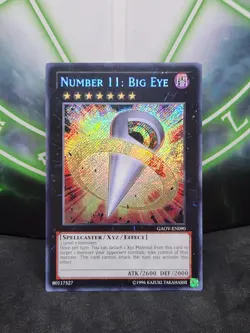 Yugioh Number 11: Big Eye GAOV-EN090 Secret Rare MP - Image 1