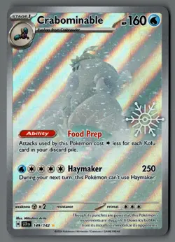 Crabominable - 149/142 Holiday Calendar 2025 Pokemon Card Stamped - Image 1