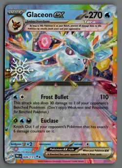 Glaceon ex - 026/131 Holiday Calendar 2025 Pokemon Card Stamped - Image 1
