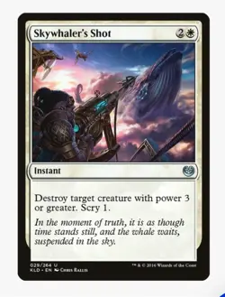 MTG Skywhaler's Shot #29 Kaladesh (KLD) Magic Card in Protective Sleeve - Image 1