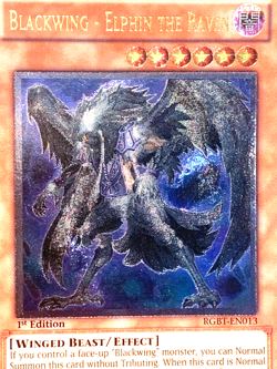 yugioh Blackwing - Elphin the Raven RGBT-EN013 Ultimate 1st Edition near mint - Image 3
