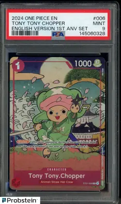 2024 One Piece EN English 1st Anniversary Set #006 Tony Tony Chopper PSA 9 MINT - Image 1