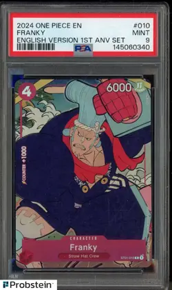 2024 One Piece EN English 1st Anniversary Set #010 Franky PSA 9 MINT - Image 1