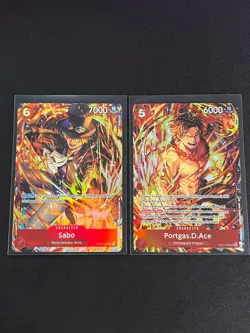 Sabo and Portgas D. Ace Illustration Box Volume 5 Promos OP05-007 & ST15-005 - Image 1