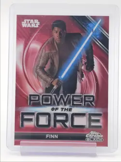 FINN 2025 TOPPS CHROME BLACK STAR WARS POWER OF THE FORCE RED /5 Q4770 - Image 1