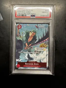 PSA 10 One Piece Card Roronoa Zoro Treasure Cup Top 8 - Image 3