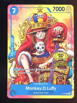Monkey.D.Luffy (2nd Anniversary Stamped) P-043 One Piece Promo Non Foil - Image 1