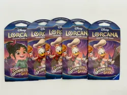 Lot of (5) Disney Lorcana TCG Shimmering Skies Sleeved Packs SEALED - Image 1