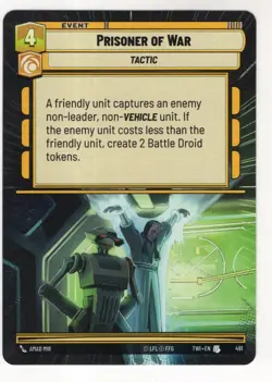 Star Wars Unlimited TotR Hyperspace Card TWI491 Prisoner Of War - Image 1
