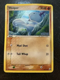 Wooper 79/115 EX Unseen Forces Reverse Holo Rare Stamped Pokemon Card - Image 1