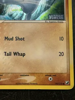 Wooper 79/115 EX Unseen Forces Reverse Holo Rare Stamped Pokemon Card - Image 4