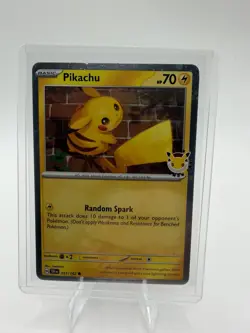 Pikachu 051/162 Cosmos Holo Temporal Forces Pokemon Card NM Scarlet Violet 2026 - Image 1