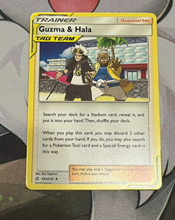 Guzma & Hala 193/236 Sm Cosmic Eclipse Pokemon Card NM - Image 1