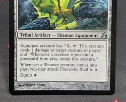 MTG Thornbite Staff- DAMAGED -Morningtide Magic the Gathering Card #145 - Image 4