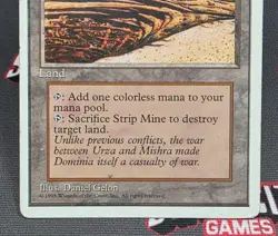 MTG Strip Mine- DAMAGED -4th Edition Magic the Gathering Card #363 - Image 4