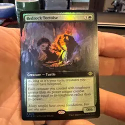 Bedrock Tortoise (Extended Art) #378 (Foil) NM Lost Caverns of Ixalan Magic MTG - Image 1
