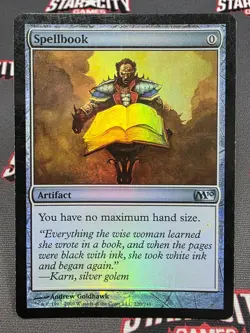 MTG FOIL Spellbook- WRITTEN ON -Magic 2010 Magic the Gathering Card #220 - Image 1