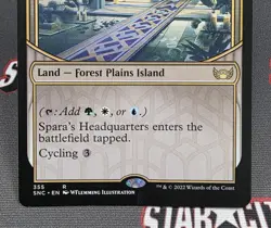 MTG Spara's Headquarters- DAMAGED -Streets of New Capenna Magic Card #355 - Image 4