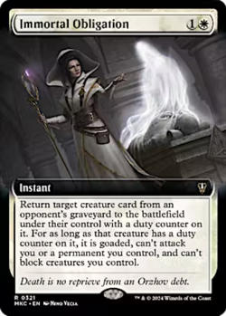 Immortal Obligation 321 Murders at Karlov Manor Commander MTG Rare - Image 1