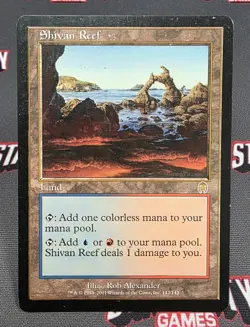 MTG Shivan Reef- DAMAGED -Apocalypse Magic the Gathering Card #142 - Image 1