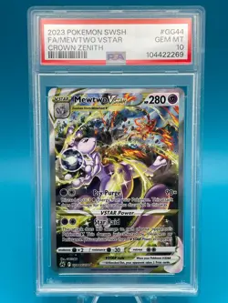 PSA 10 Mewtwo VSTAR GG44/GG70 - 2023 Pokemon Crown Zenith Galarian Gallery - Image 1