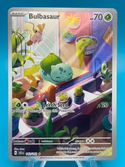 Bulbasaur Illustration Rare 143/142 - 2024 Pokemon Sv07 Stellar Crown - Image 1
