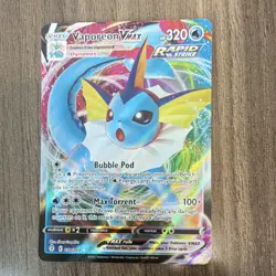 Pokemon Vaporeon VMAX Rapid Strike Ultra Rare Holo 030/203 Evolving Skies 320 HP - Image 1